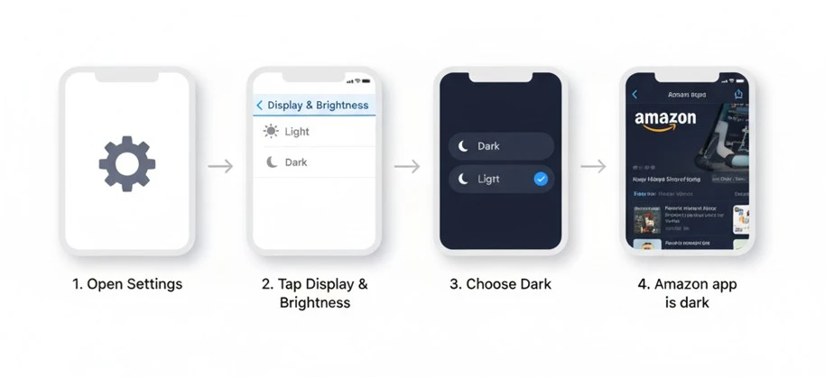 amazon dark mode iphone