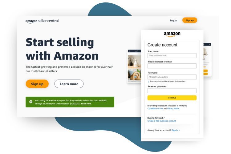 Registering Amazon Seller Central Account