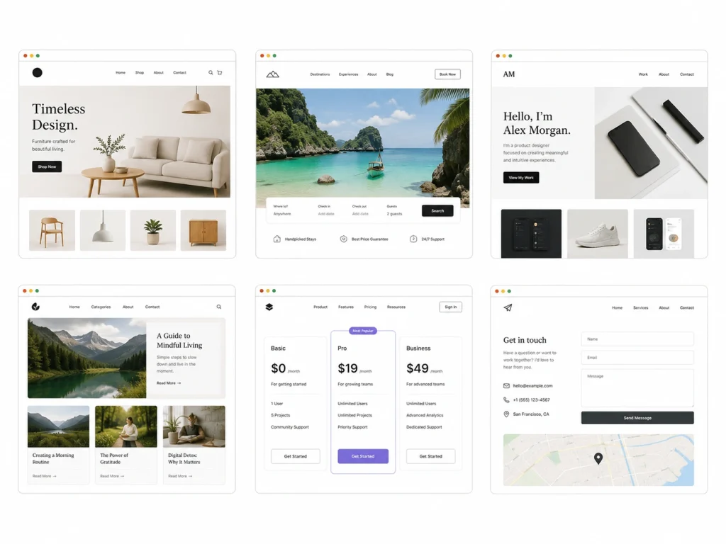 Service webpage