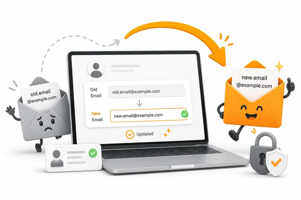 changing amazon email