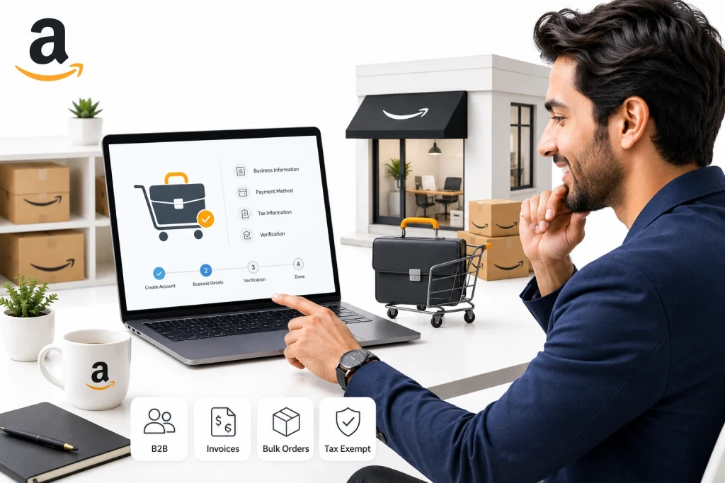 how to set up amazon business account