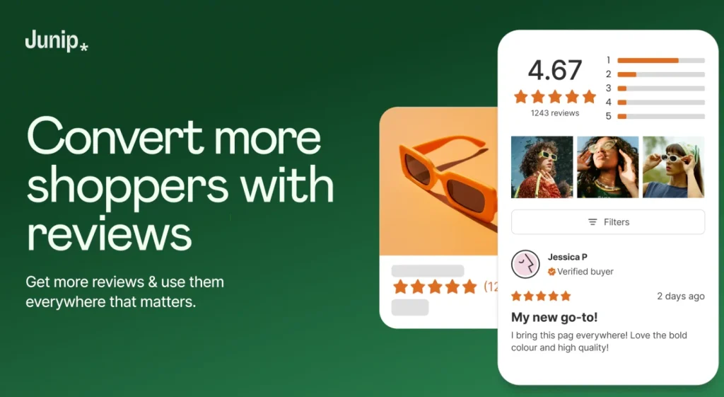 Shopify store review widget