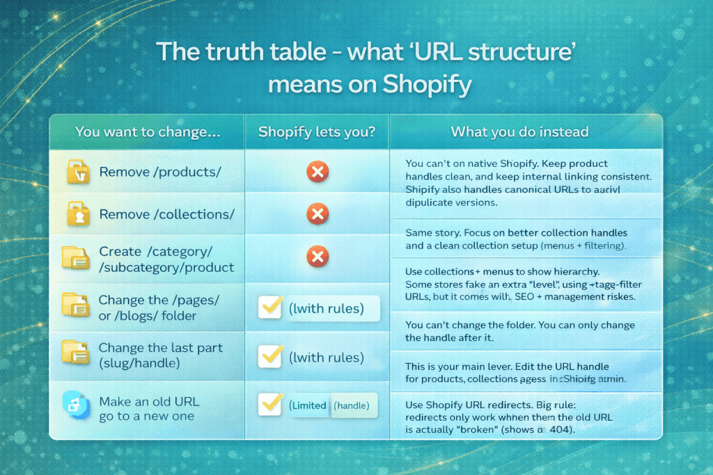 The truth table - what URL Structure means on Shopify
